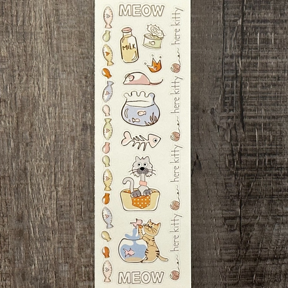 💞 New Meow Kitty Cat Scrapbook Craft Stickers
